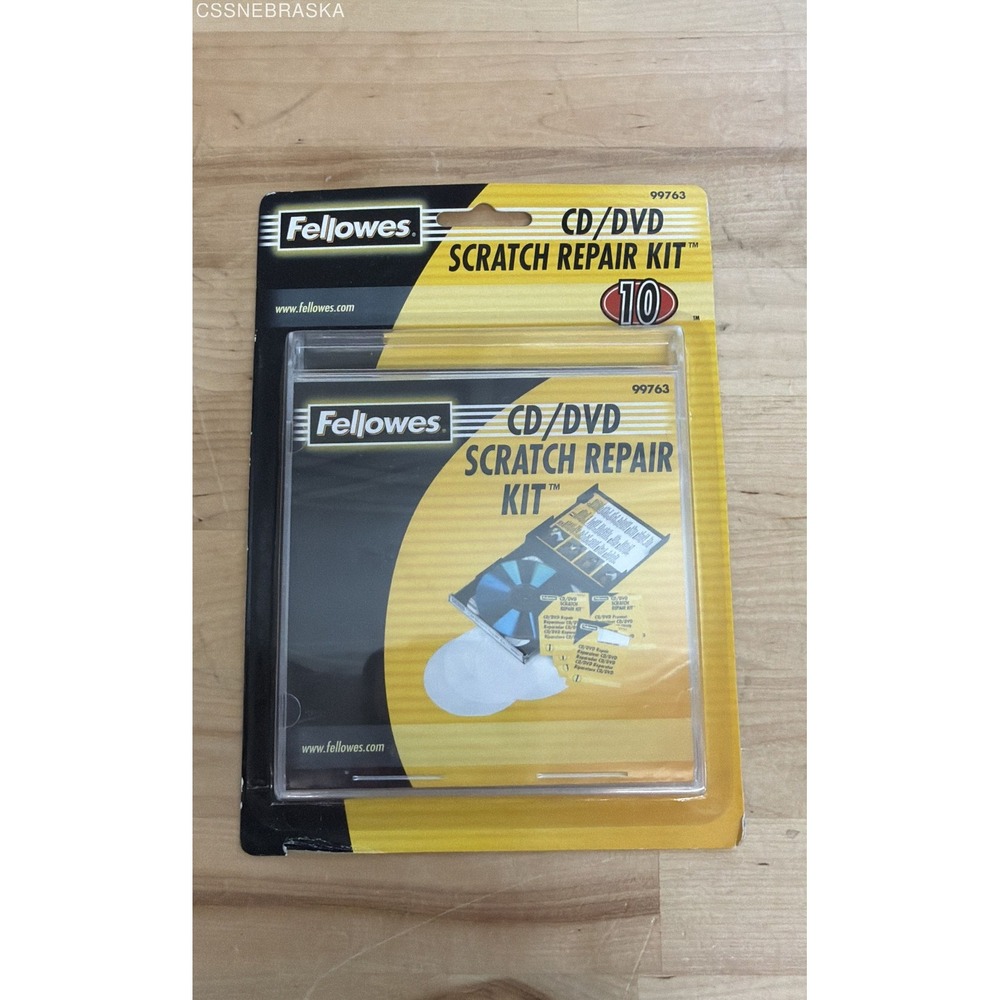 Fellowes CD/DVD Scratch Repair Kit 99763 Disc Cleaner Fixes Skips Vintage NOS
